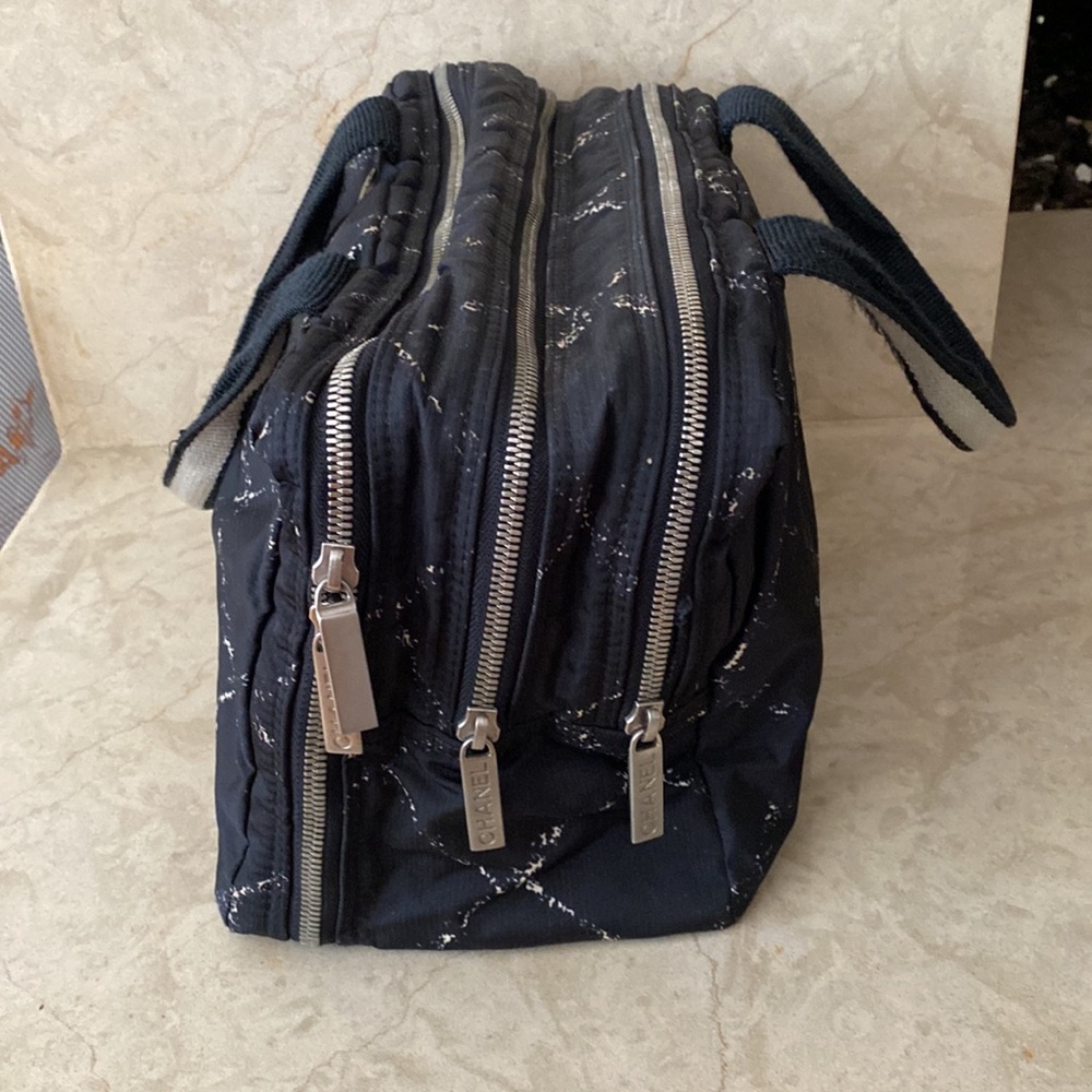 Authentic Chanel Three Zipper Bag/ Makeup bag - Picture 2 of 9